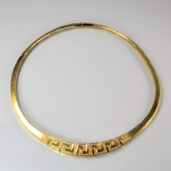 Geometric Diamond Collar 18k Gold Necklace | 0.95ctw | 17