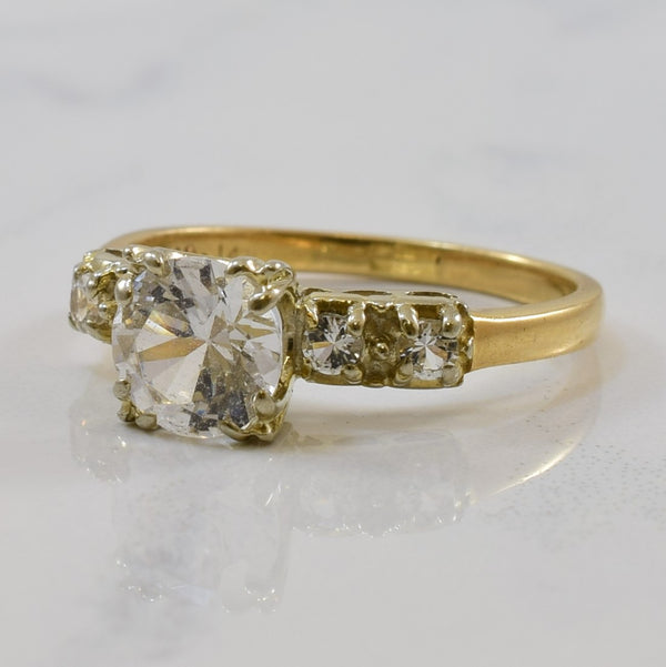 1950s High Set Spinel Engagement Ring | 1.05ctw | SZ 5.5 |