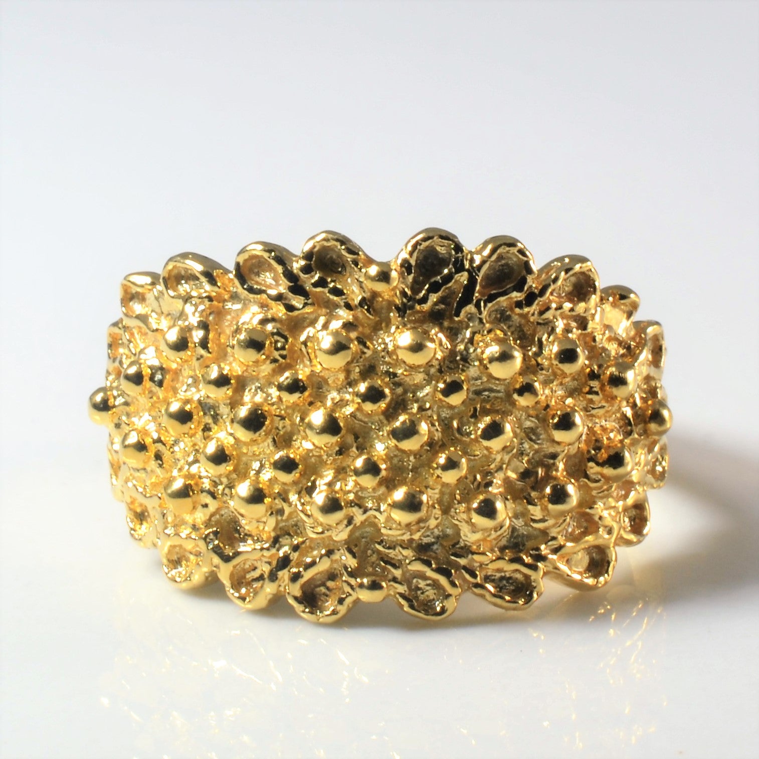 Reticulated Wide Gold Ring | SZ 7.25 |