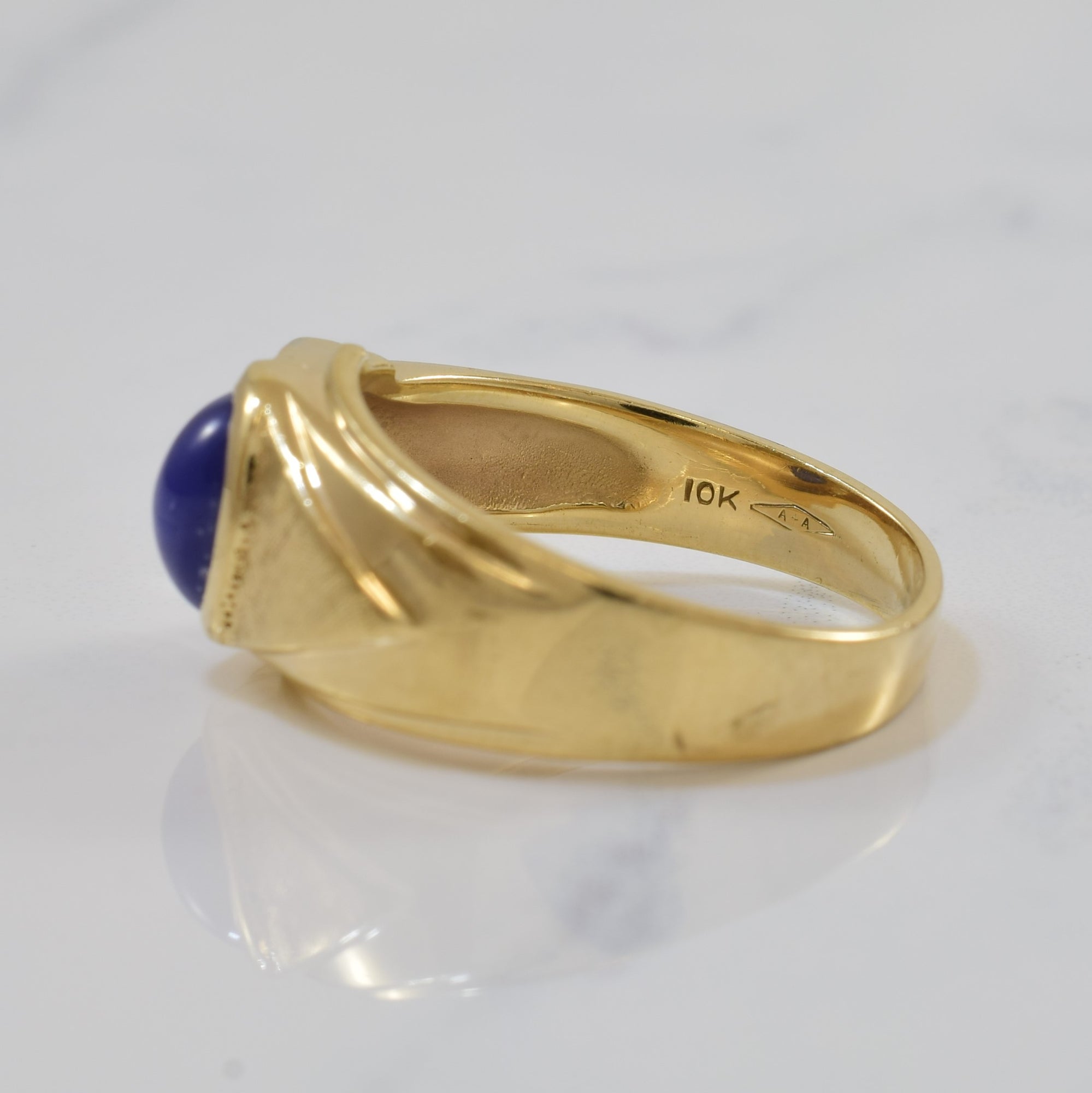Synthetic Blue Star Sapphire & Diamond Ring | 1.45ct, 0.03ctw | SZ 10 |