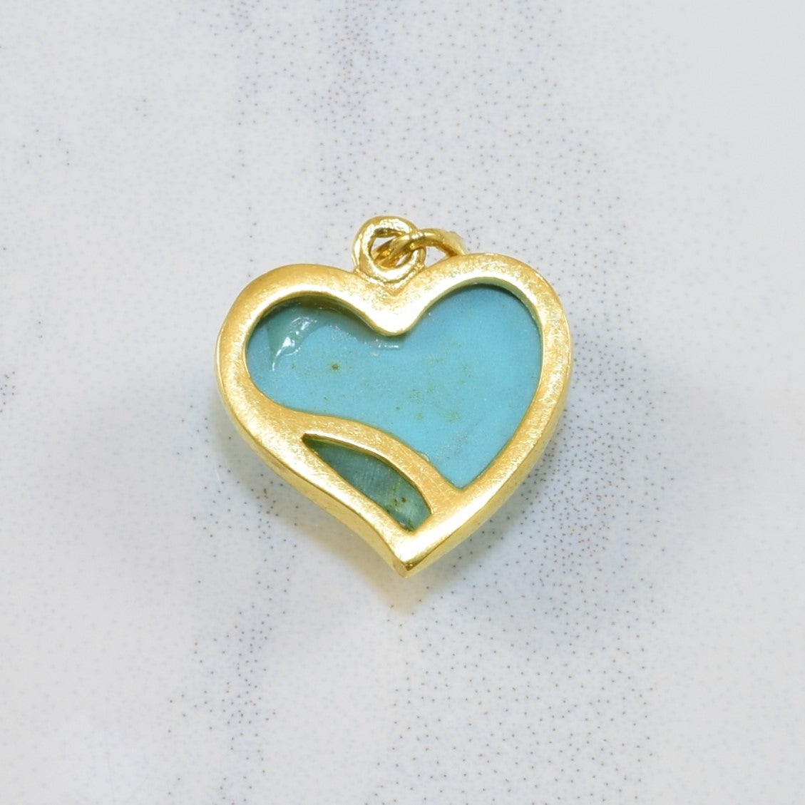 Heart Cut Synthetic Turquoise Pendant | 1.75ct |
