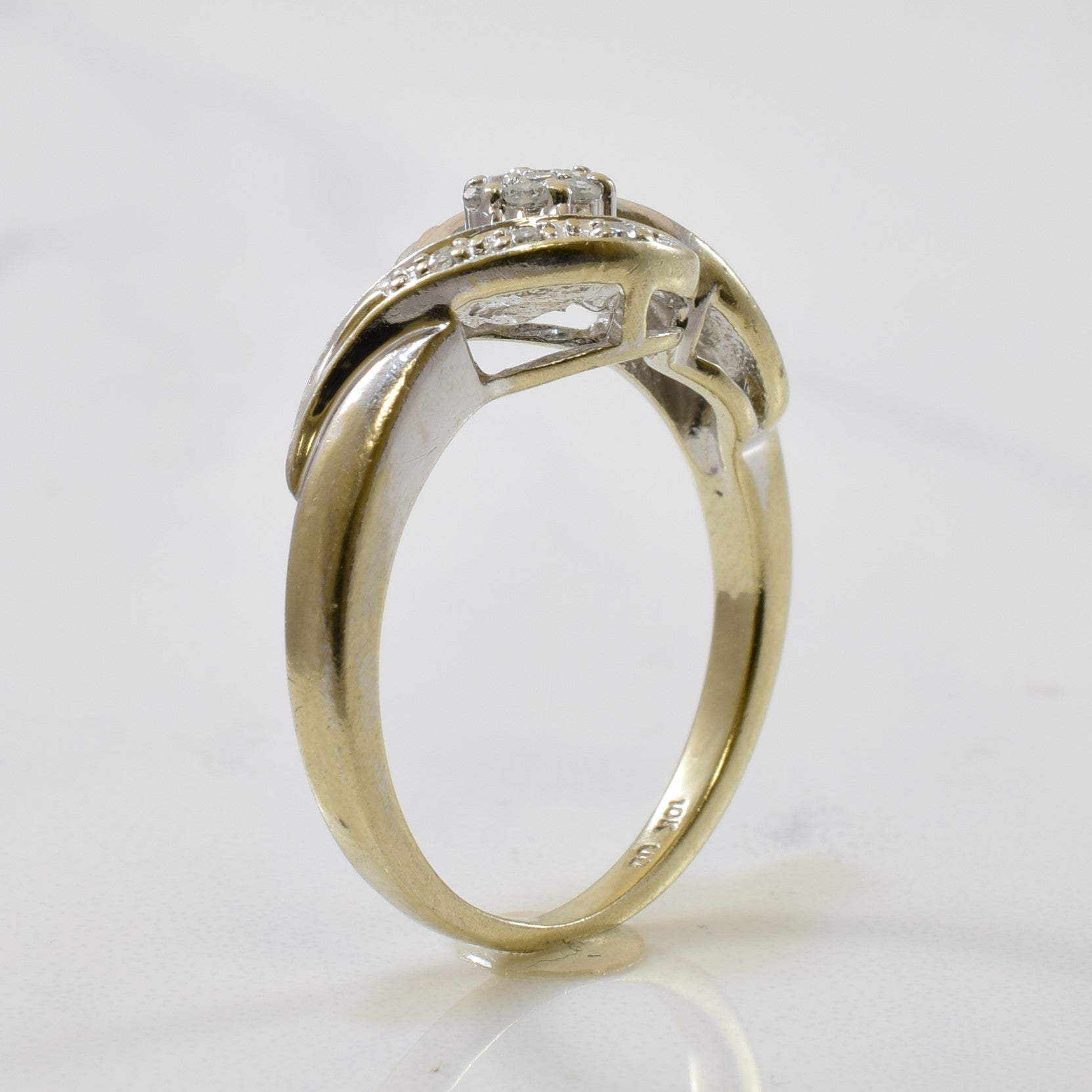 Bypass Cluster Diamond Ring | 0.12ctw | SZ 5.75 |