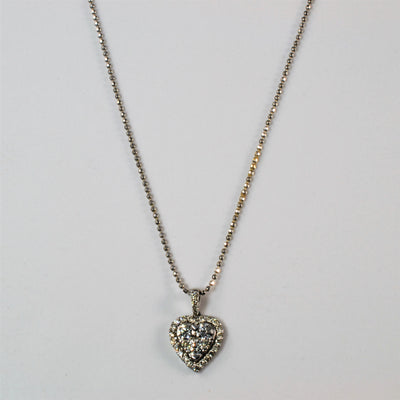 Cluster Diamond Heart Necklace | 0.36ctw | 20