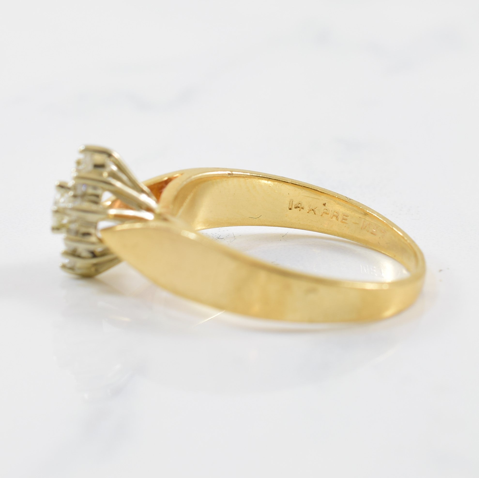 Diamond Cluster Engagement Ring | 0.15ctw | SZ 7.25 |