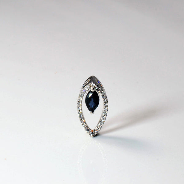 Marquise Sapphire & Diamond Pendant | 0.15ctw, 0.40ct |