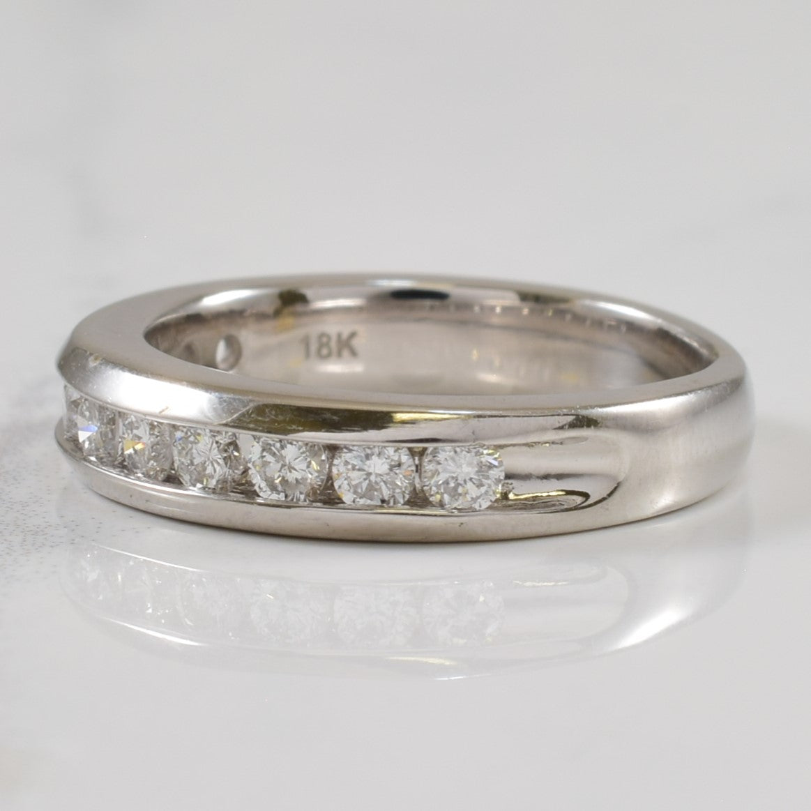 Channel Set Diamond Semi Eternity Band | 0.35ctw | SZ 4.25 |