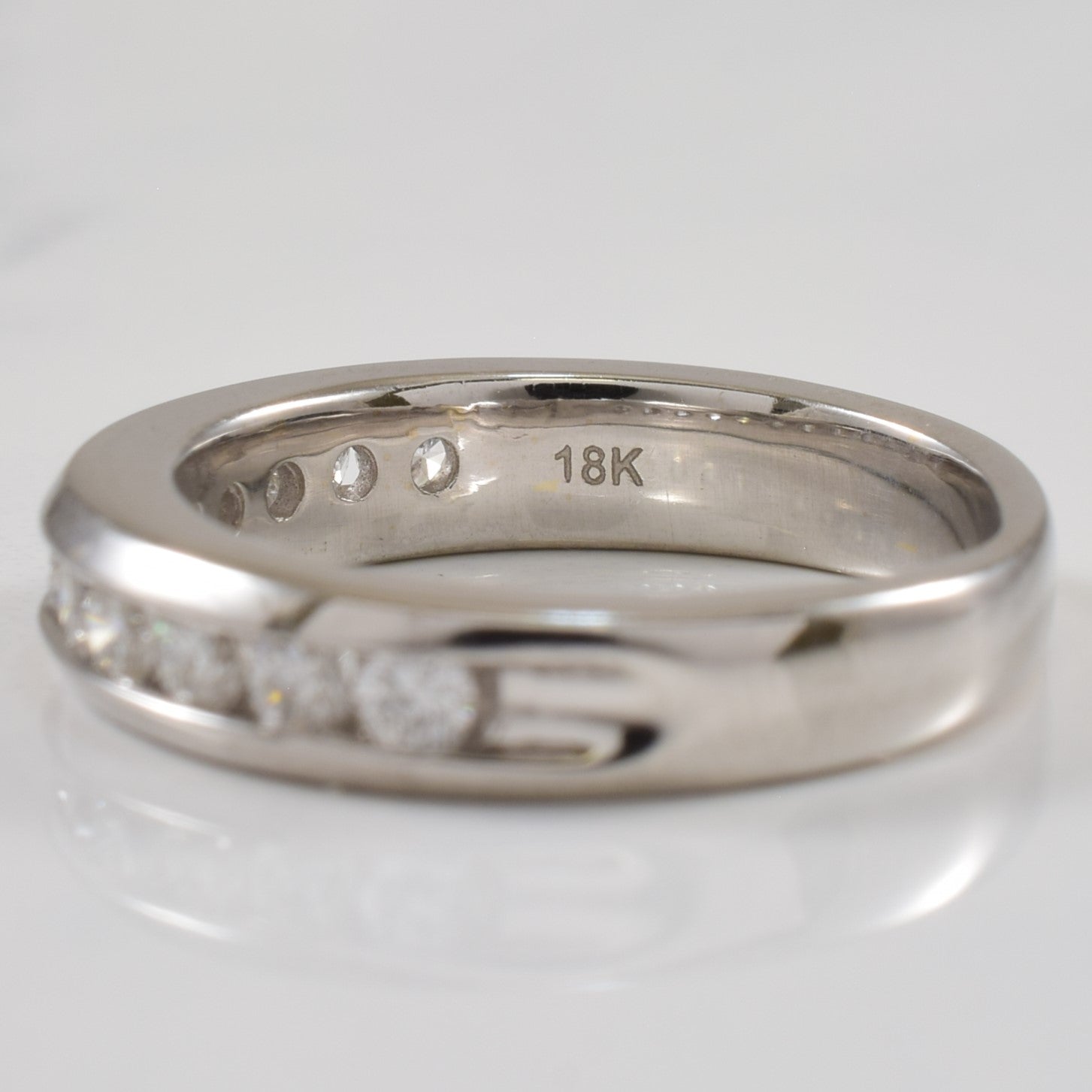 Channel Set Diamond Semi Eternity Band | 0.35ctw | SZ 4.25 |