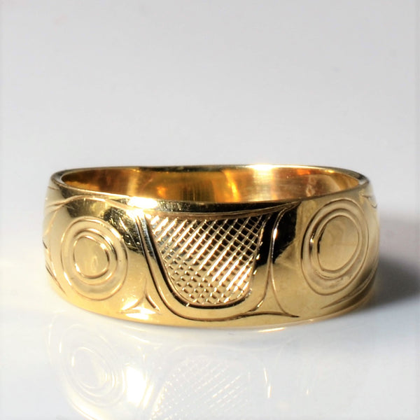 Haida Raven Art Gold Band | SZ 6 |