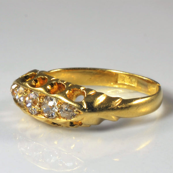 Edwardian Five Stone Diamond Ring | 0.30ctw | SZ 4.5 |
