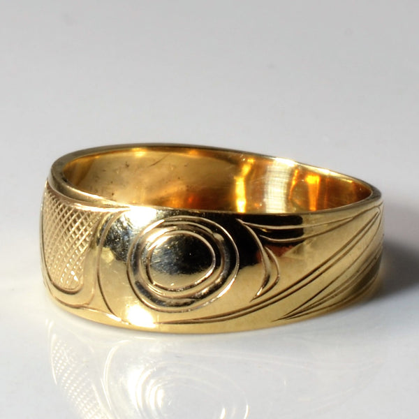 Haida Raven Art Gold Band | SZ 6 |