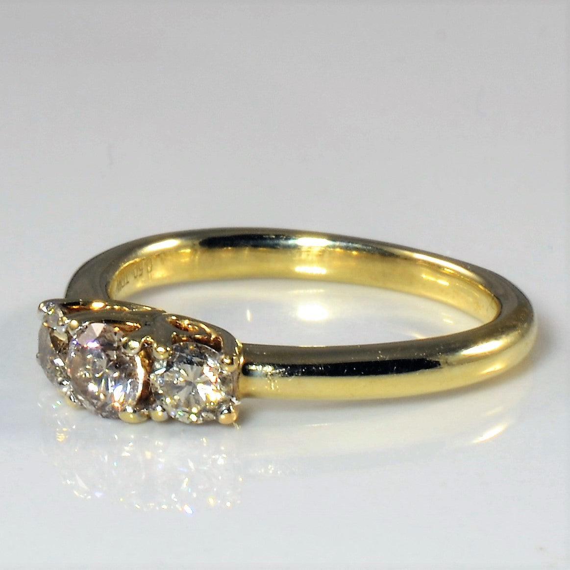 European Shank Three Stone Champagne Diamond Ring | 0.50ctw | SZ 5 |