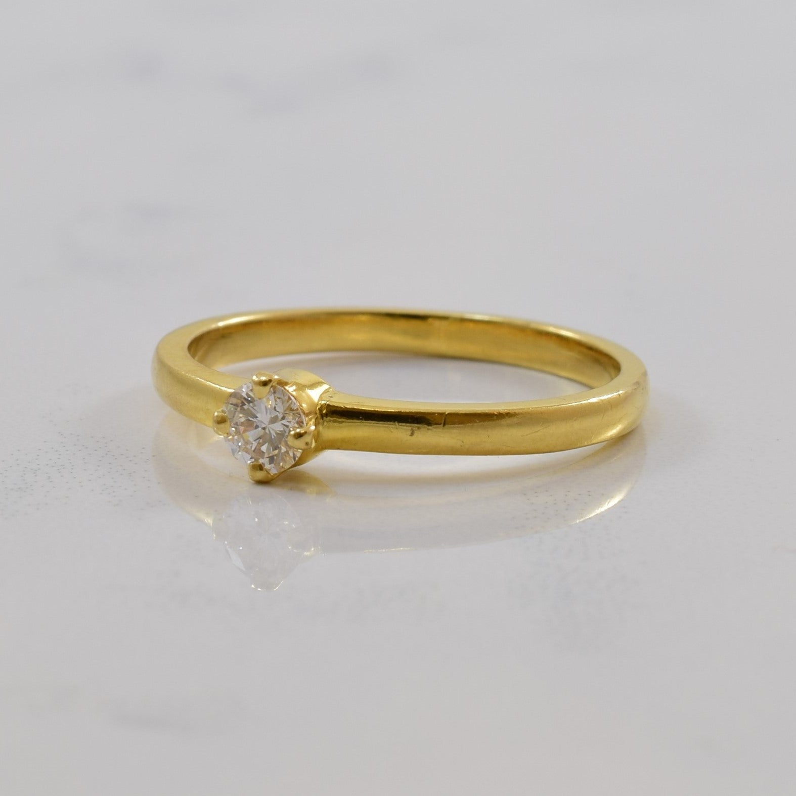 Solitaire Diamond Ring |  0.16ct | SZ 6.75 |