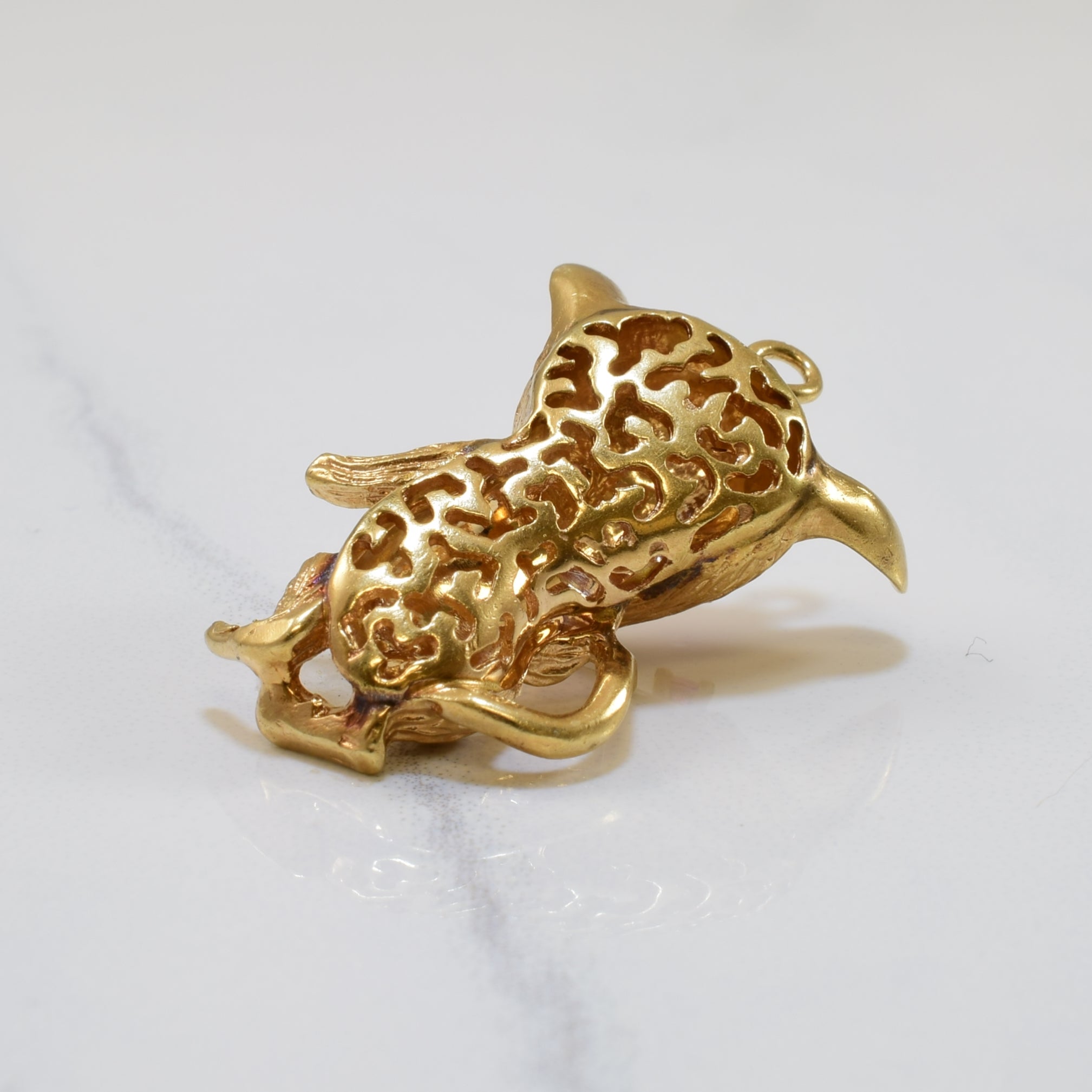 Synthetic Ruby Eyed Mouse Pendant | 0.07ctw |