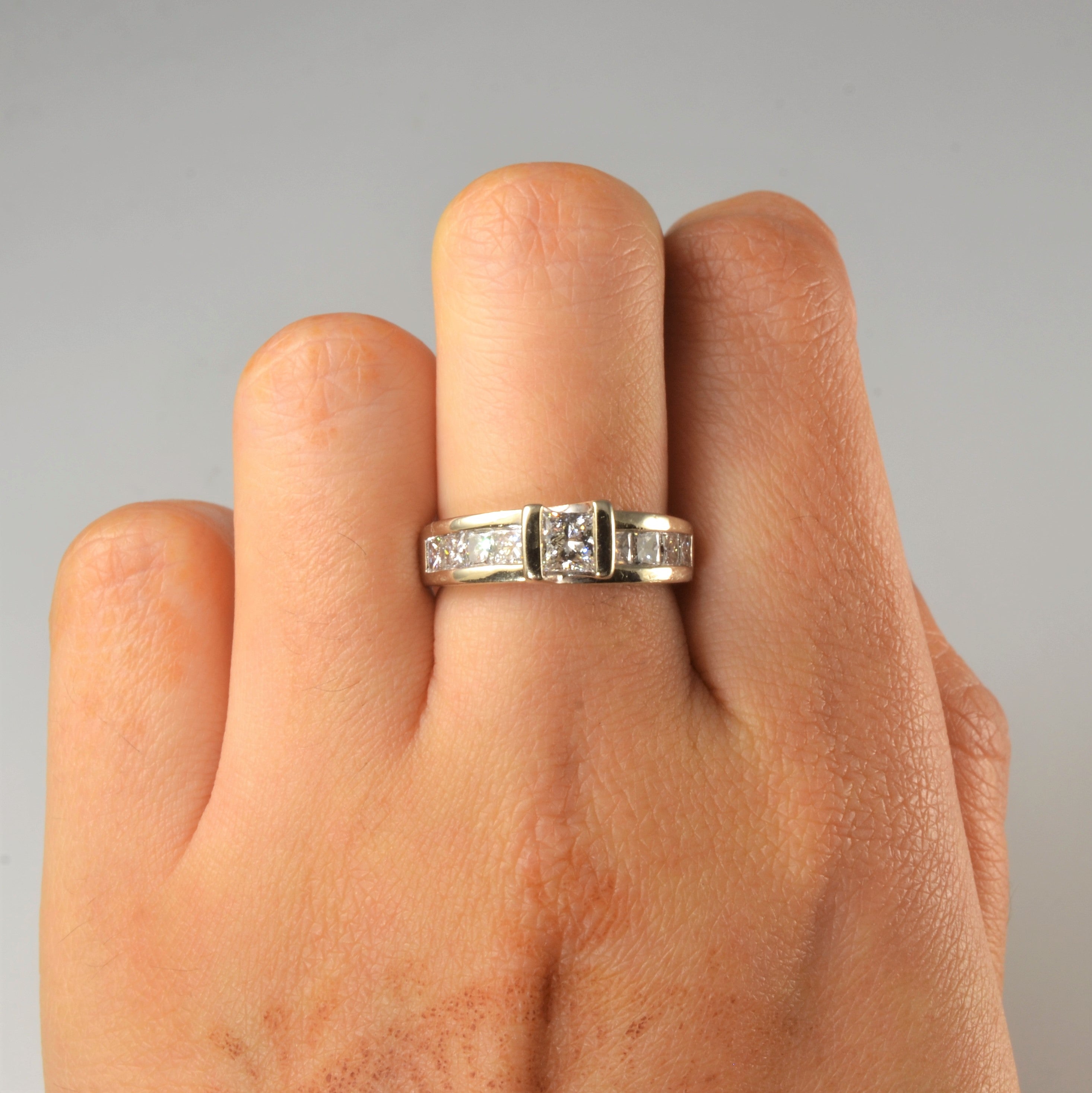 Semi Bezel Princess Diamond Ring | 1.58ctw | SZ 6.25 |