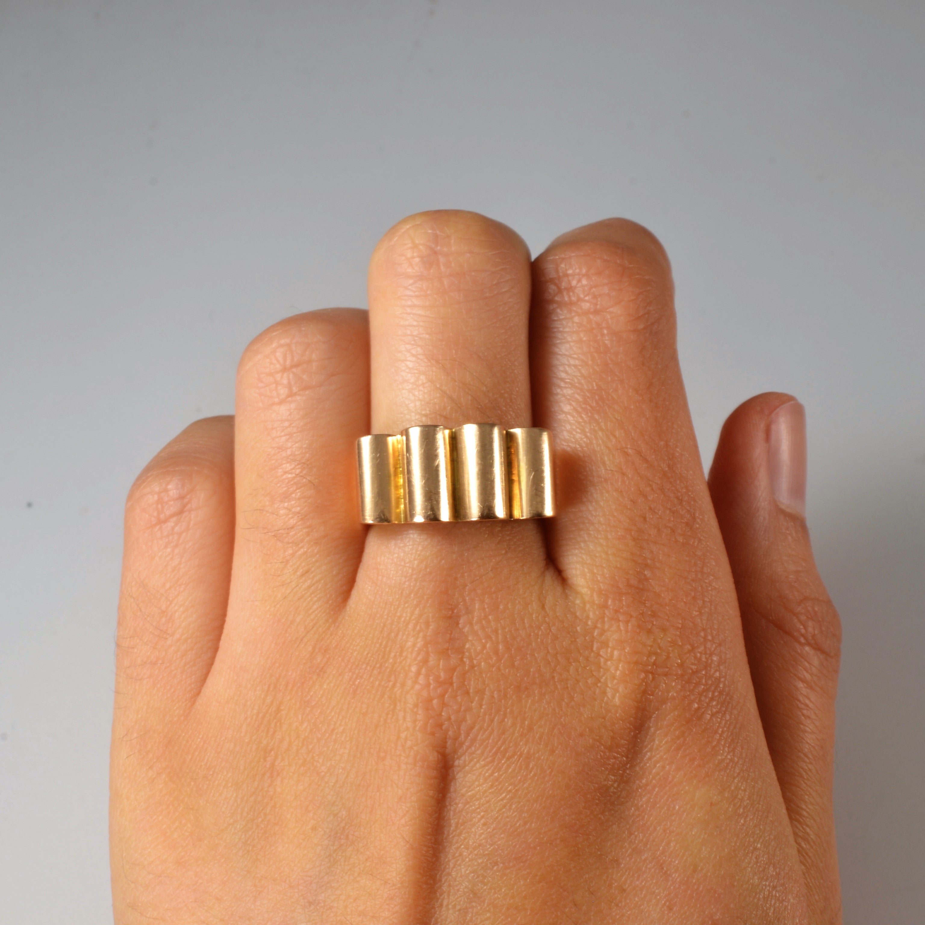 Yellow Gold Scroll Ring | SZ 7.25 |