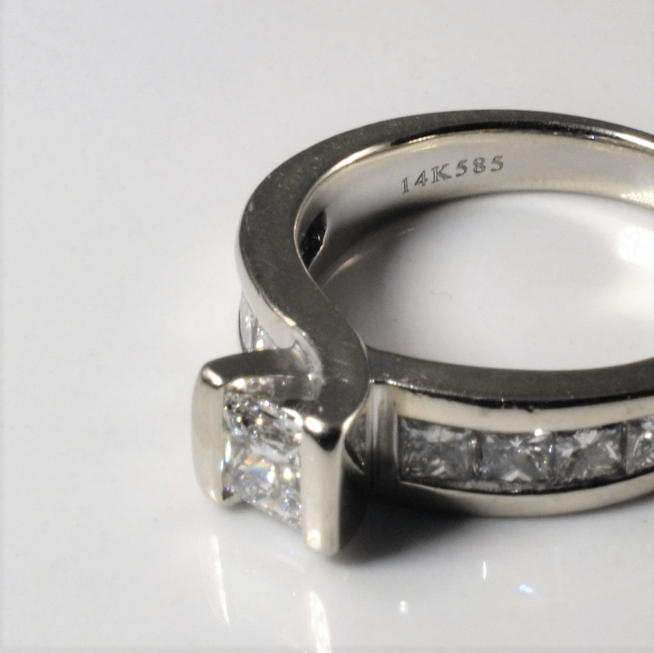 Semi Bezel Princess Diamond Ring | 1.58ctw | SZ 6.25 |