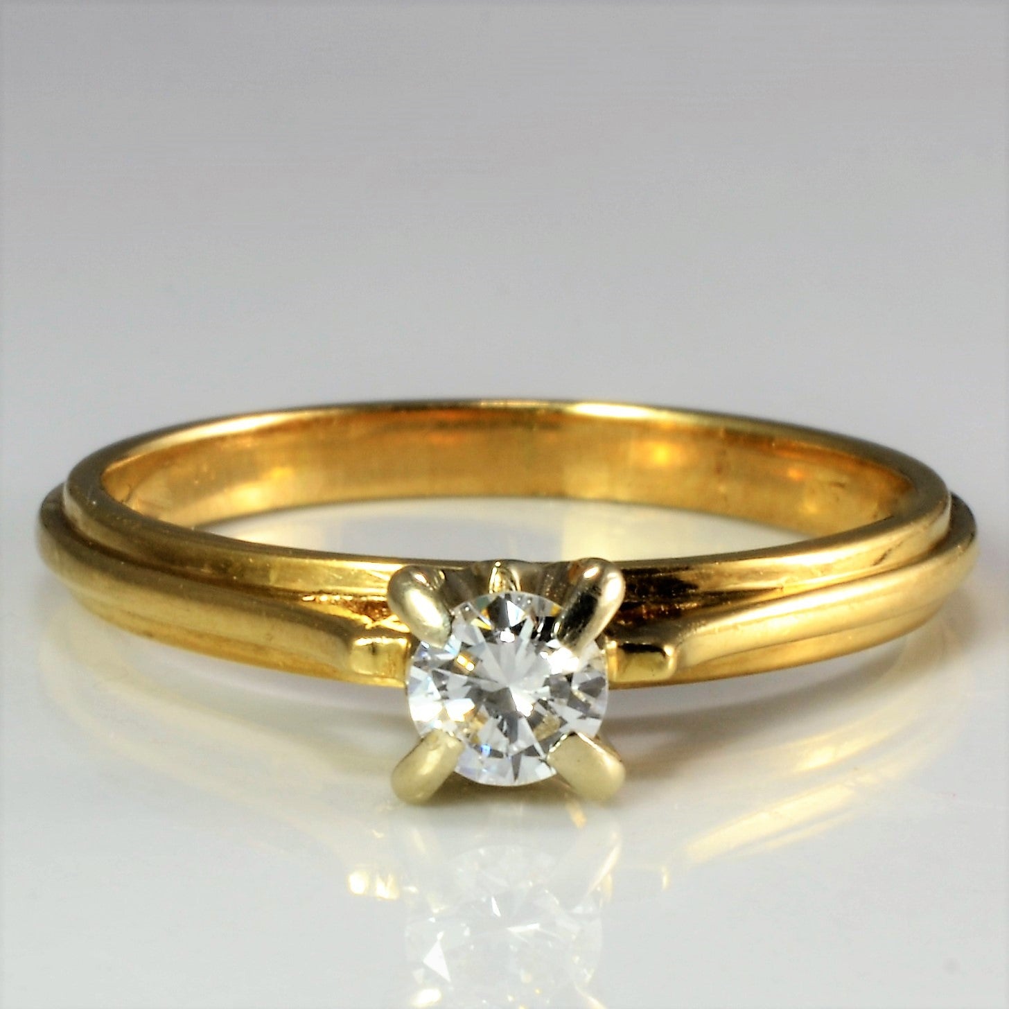 High Set Solitaire Diamond Ring | 0.22 ct, SZ 7.5 |