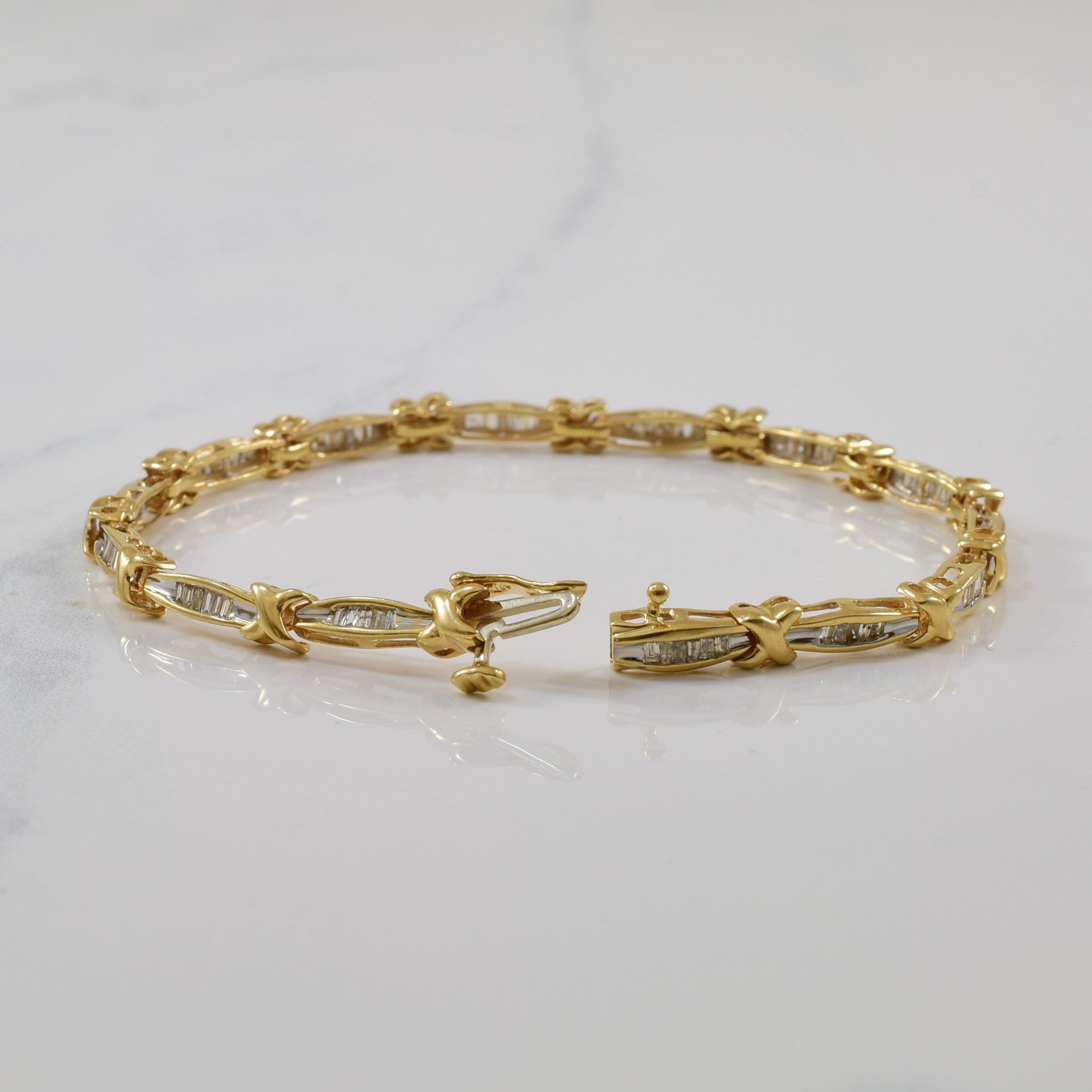 Baguette Diamond Tennis Bracelet | 0.70ctw | 7" |