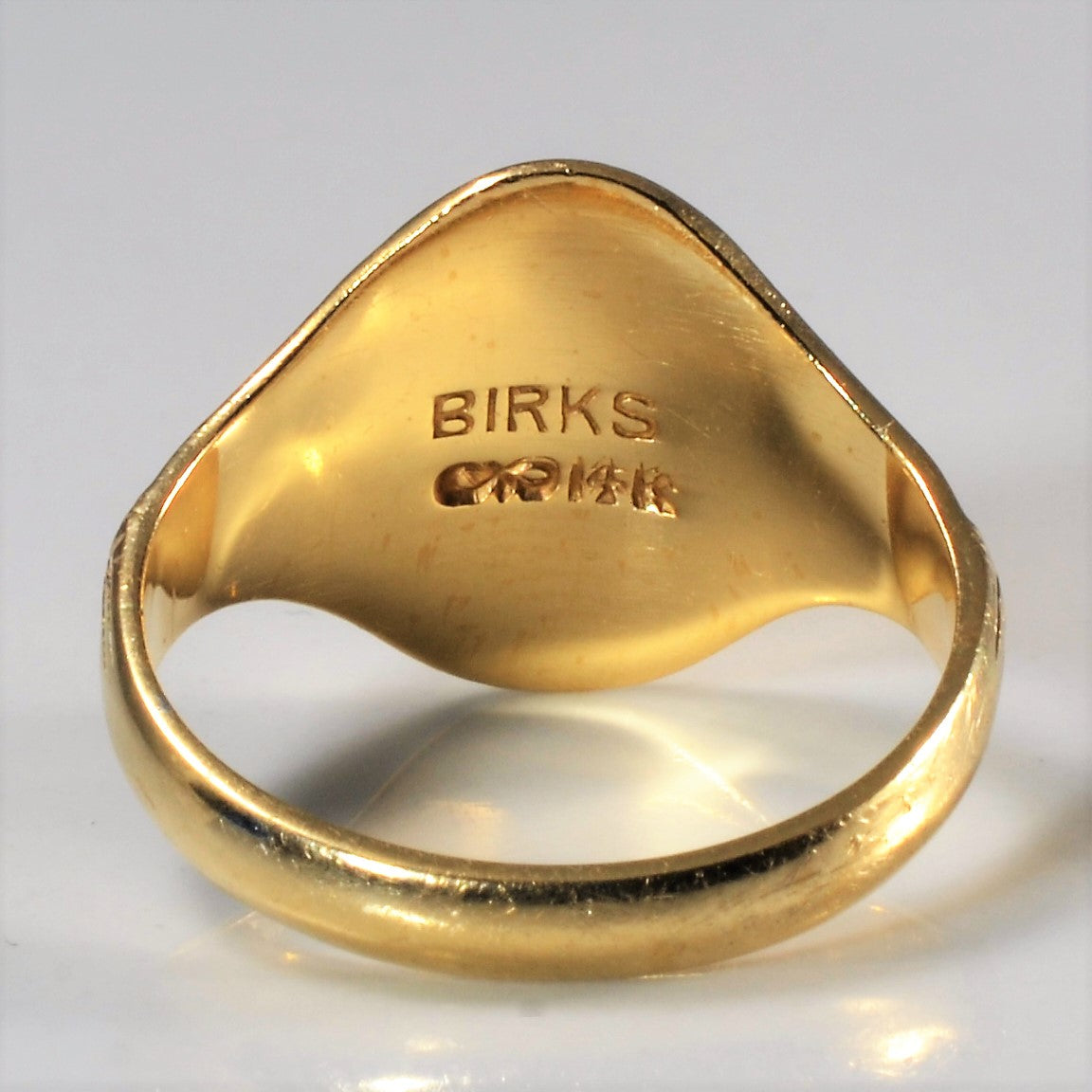 Birks' Initial 'MS' Yellow Gold Signet Ring | SZ 8 |