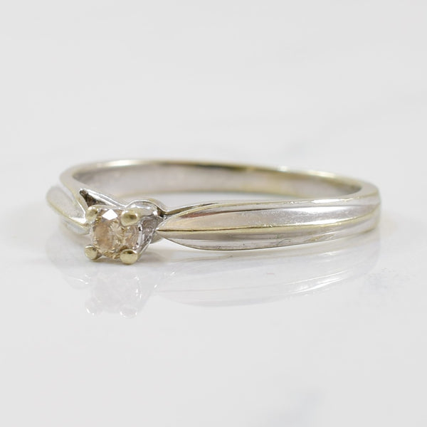 Petite Champagne Diamond Promise Ring | 0.06ct | SZ 5.75 |