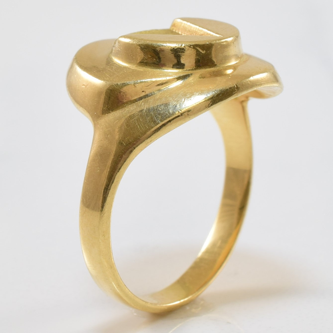 Solitaire Emerald Signet Ring | 0.03ct | SZ 6.5 |
