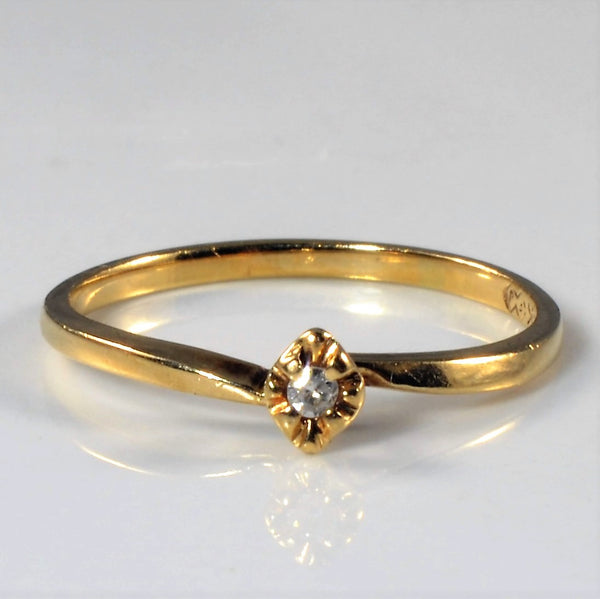 Petite Illusion Solitaire Diamond Ring | 0.02ct | SZ 5 |