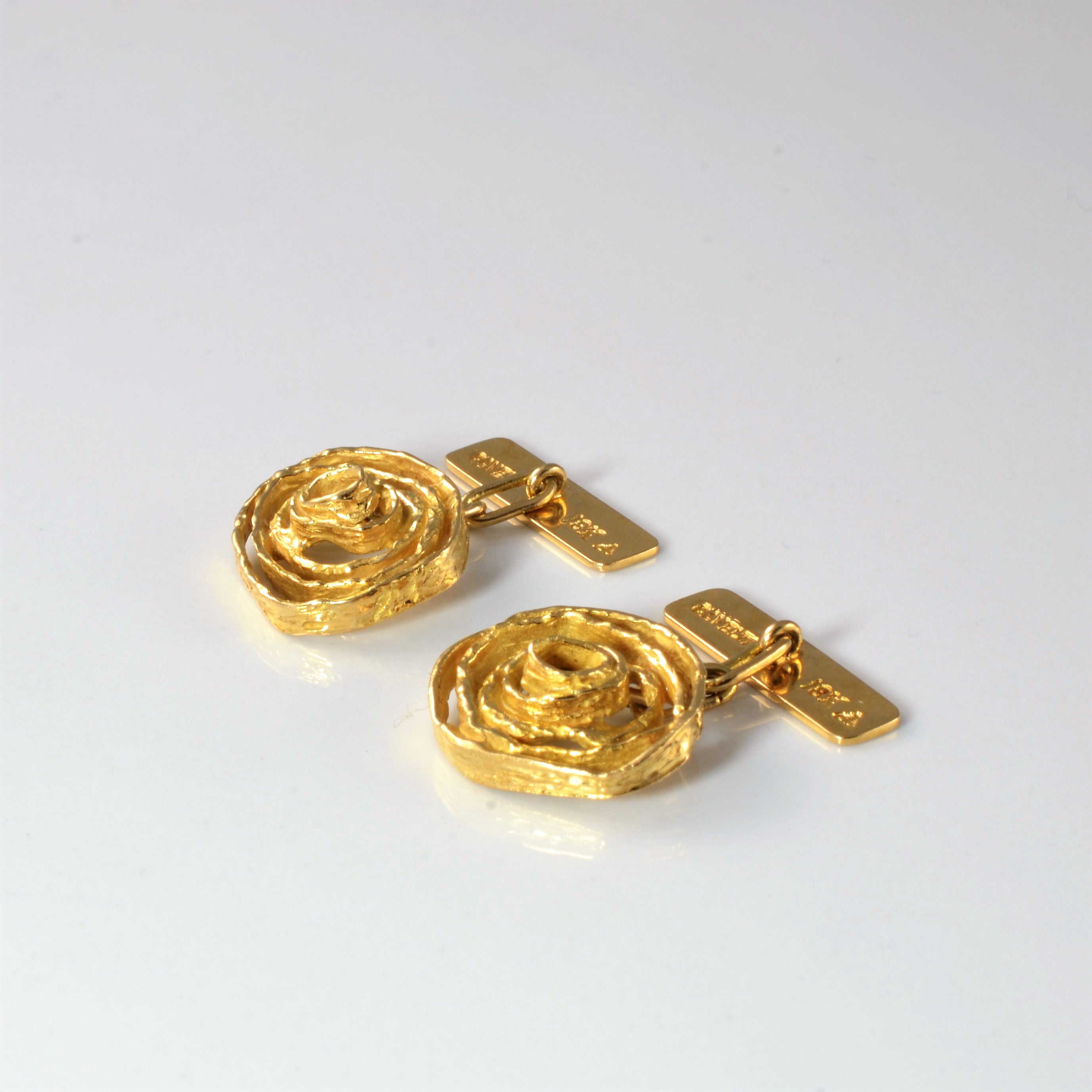 Cavelti' Gold Spiral Cufflinks