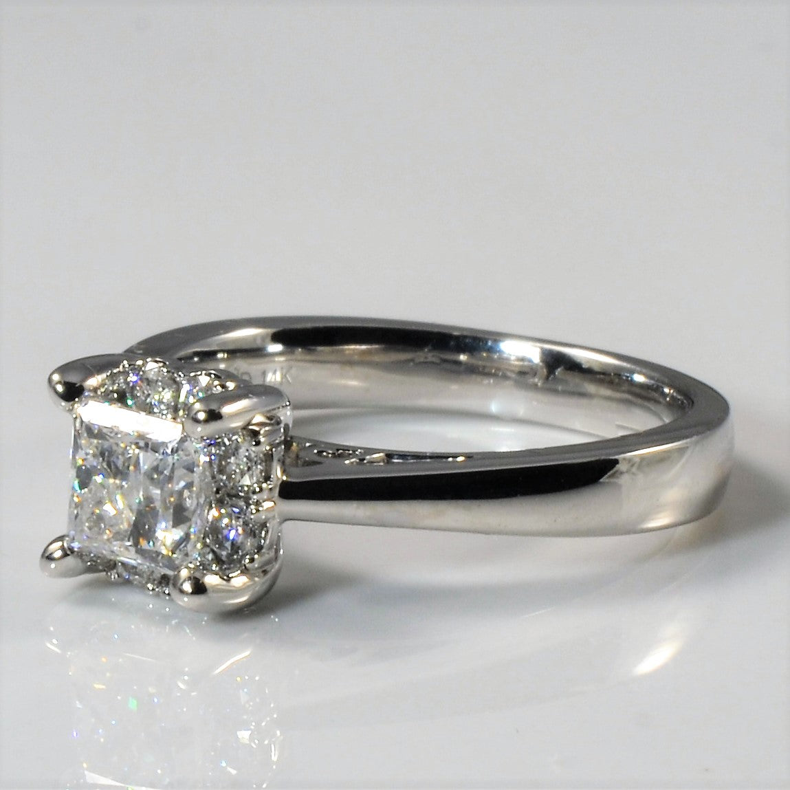 Princess Halo Diamond Engagement Ring | 0.97ctw | SZ 7 |