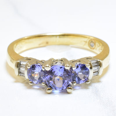 Tanzanite & Diamond Ring | 0.90ctw, 0.07ctw | SZ 8 |