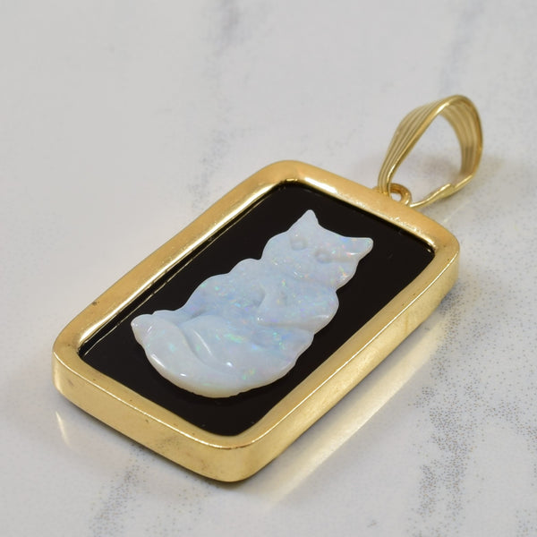 Opal Cat Onyx Pendant | 12.00ctw |