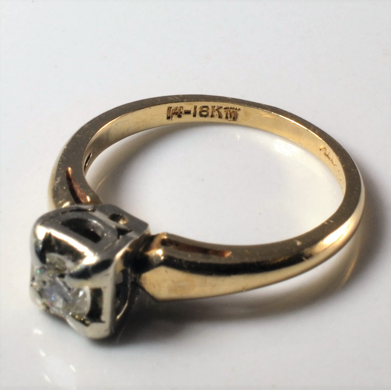 High Set Solitaire Diamond Ring | 0.26ct | SZ 4.75 |