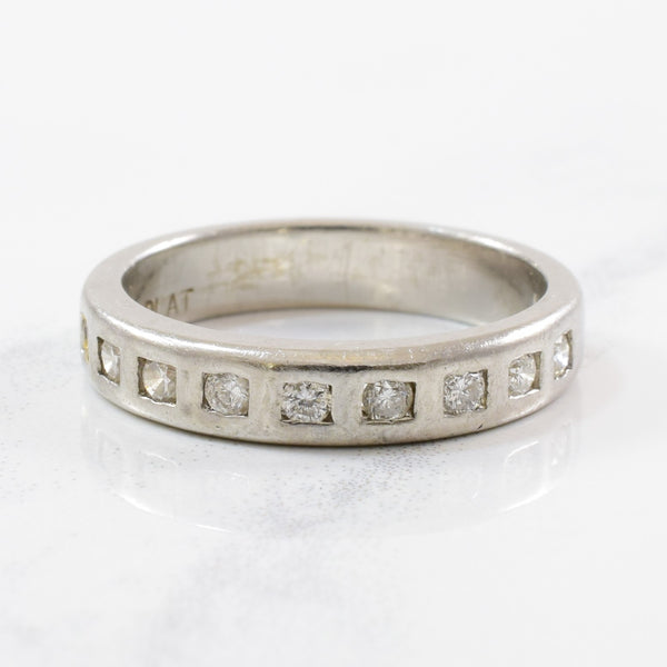 Gypsy Set Diamond Semi Eternity Ring | 0.20ctw | SZ 4.25 |