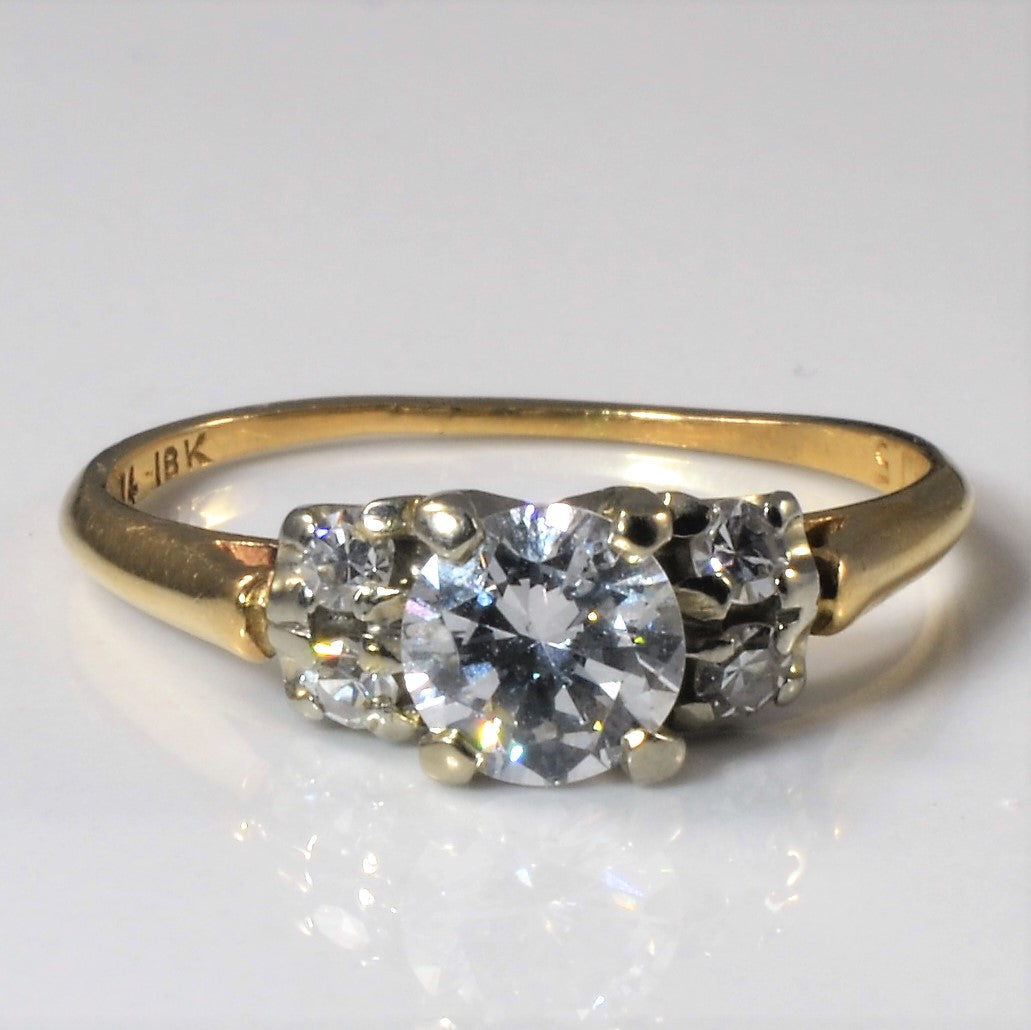 Five Stone Diamond Engagement Ring | 0.76ctw | SZ 6.5 |