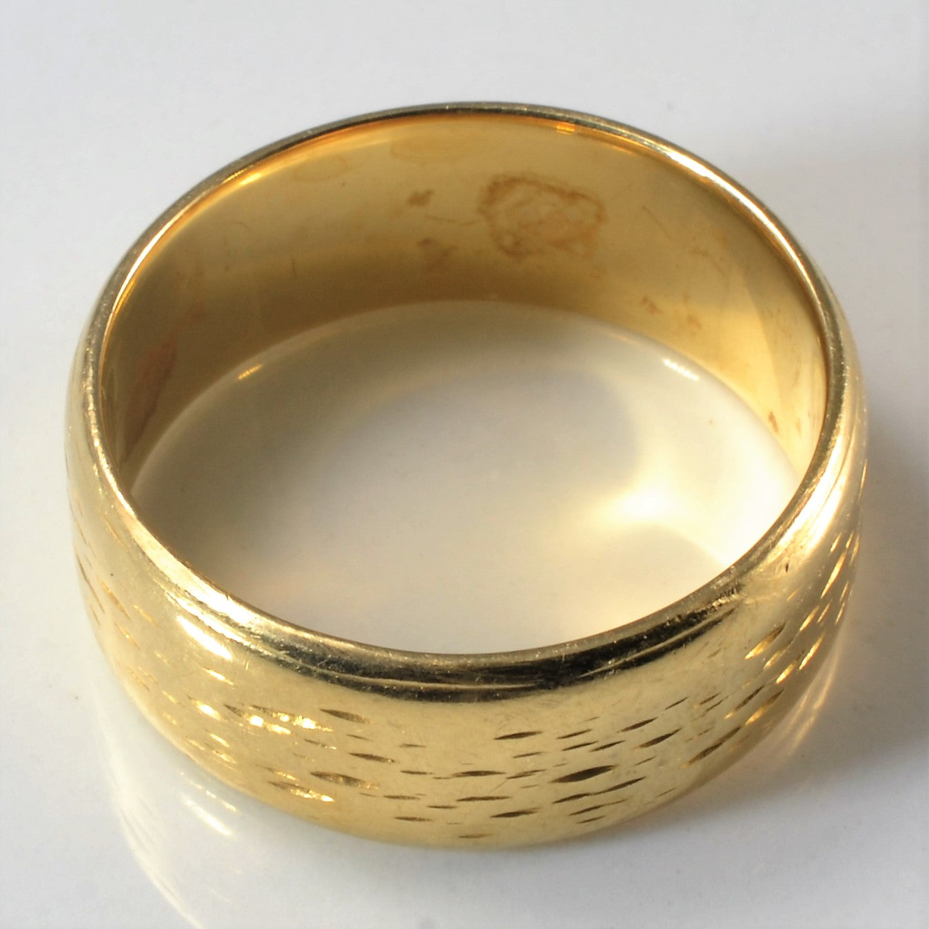 Textured Yellow Gold Band | SZ 10.5 |