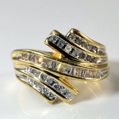 Bypass Channel Diamond Wide Ring | 0.54ctw | SZ 6 |