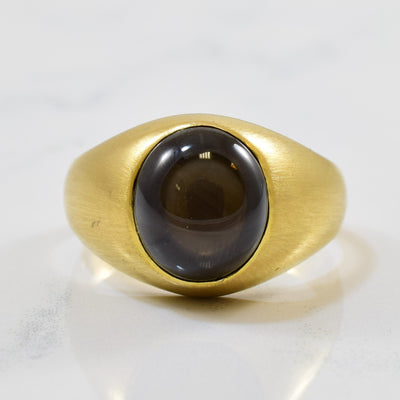 Bezel Set Black Star Sapphire Ring | 7.50ct | SZ 11.25 |