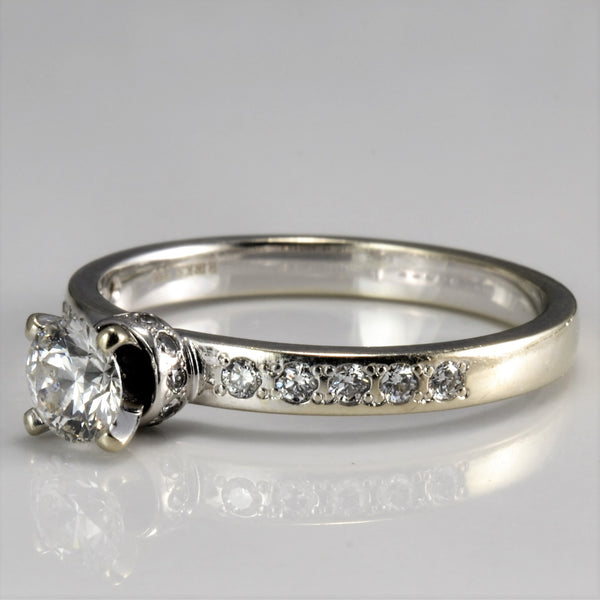 'Birks' Solitaire with Accents Diamond Engagement Ring | 0.54 ctw, SZ 6.5 |