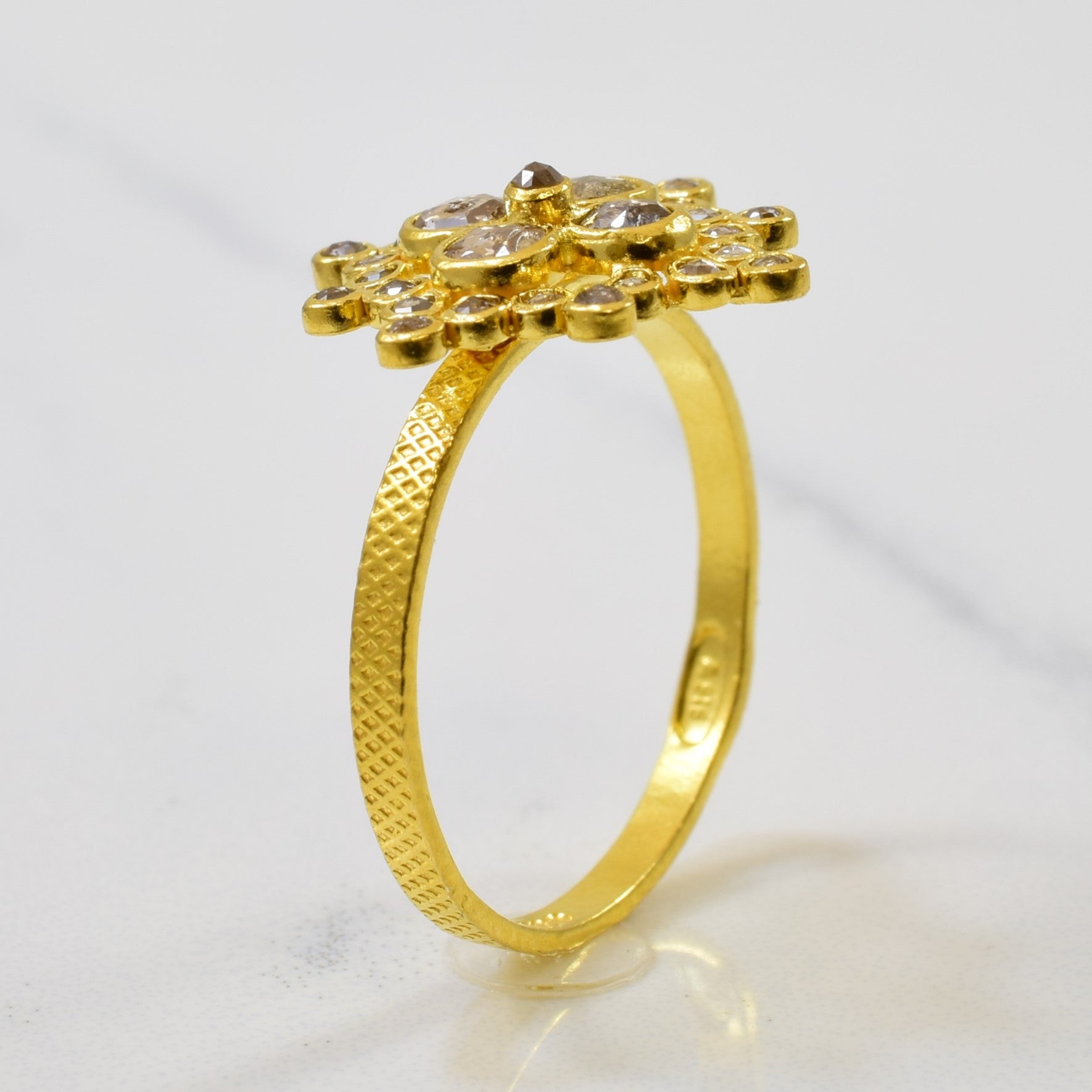 Rose Cut Diamond Cluster Ring | 0.50ctw | SZ 6 |