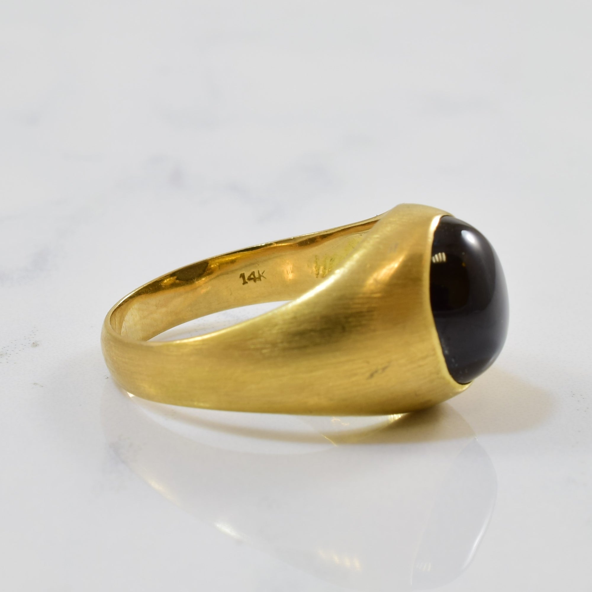 Bezel Set Black Star Sapphire Ring | 7.50ct | SZ 11.25 |