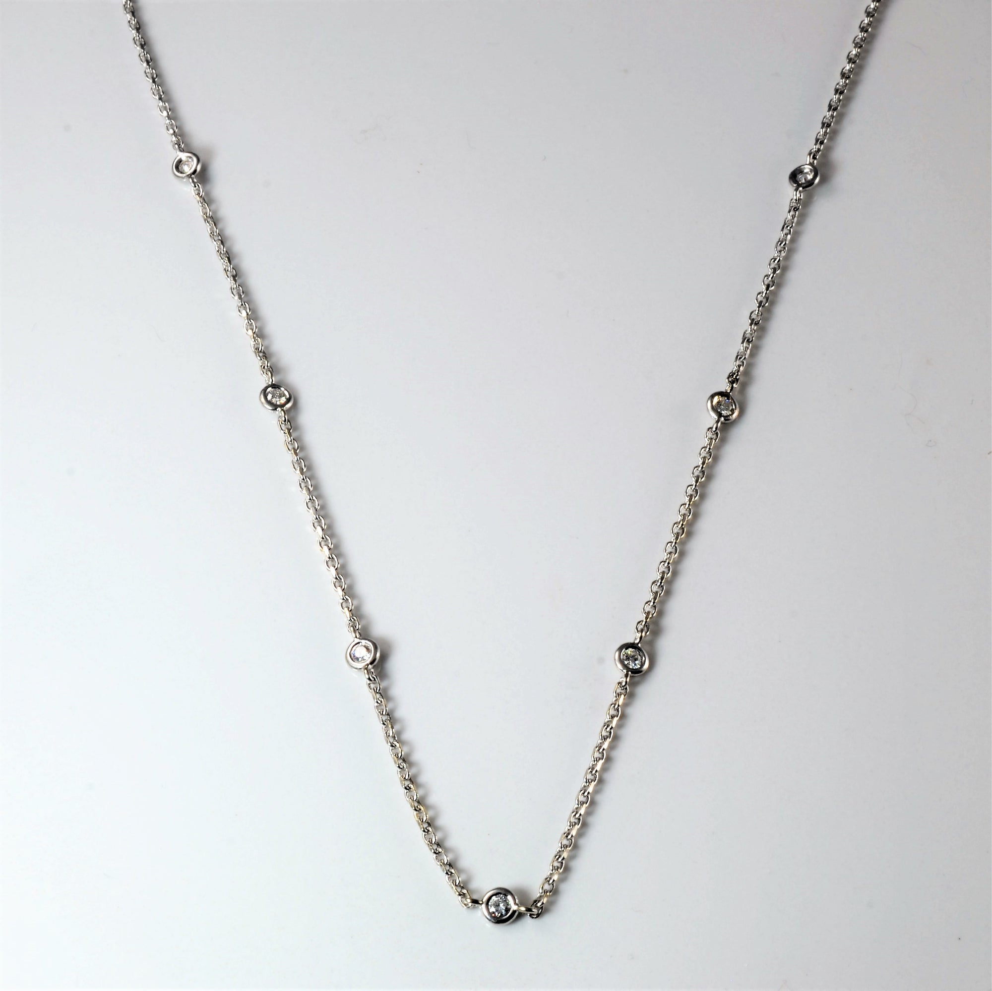 Floating Multi Diamond Necklace | 0.42ctw | 17