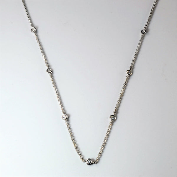 Floating Multi Diamond Necklace | 0.42ctw | 17