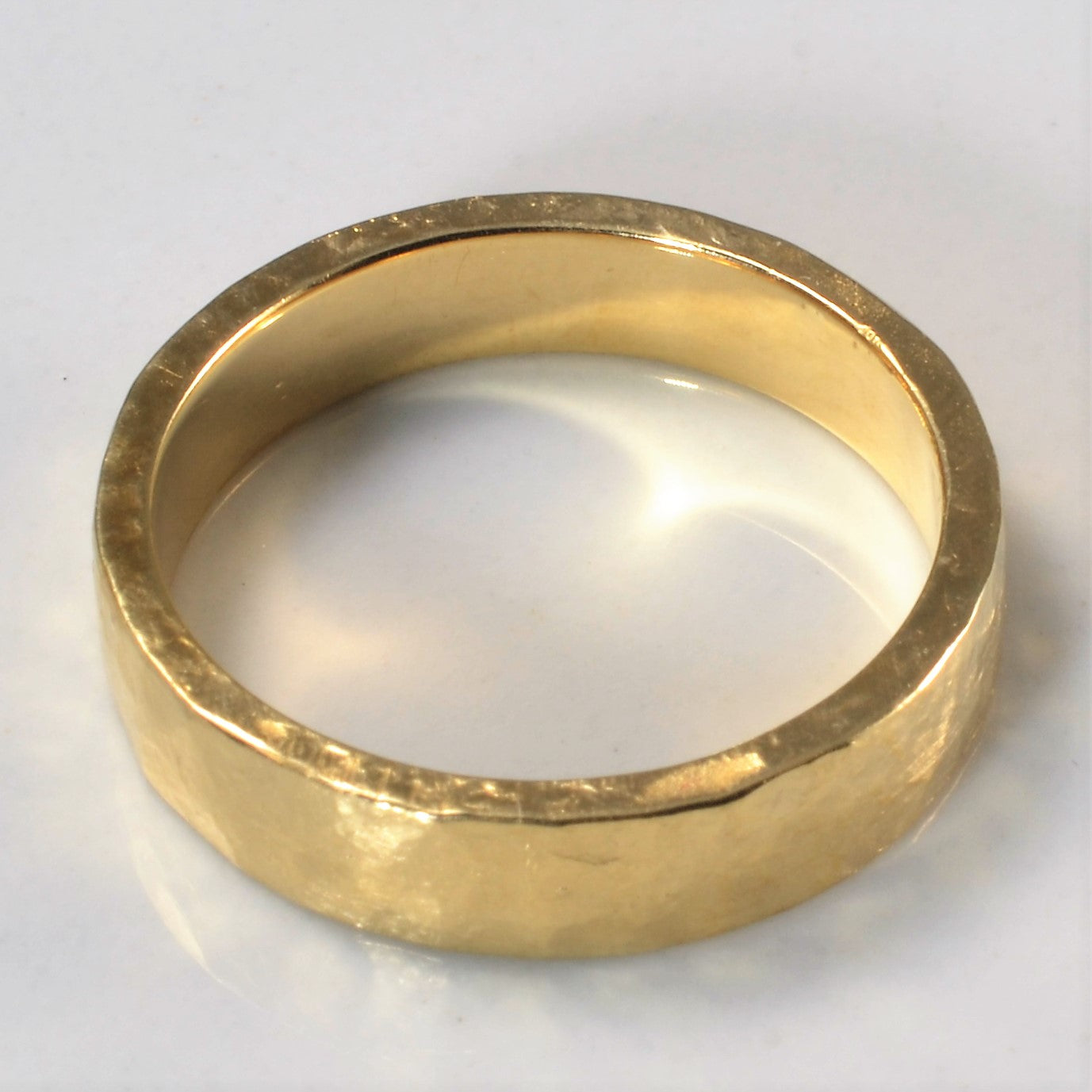 Hammered Yellow Gold Band | SZ 6.75 |
