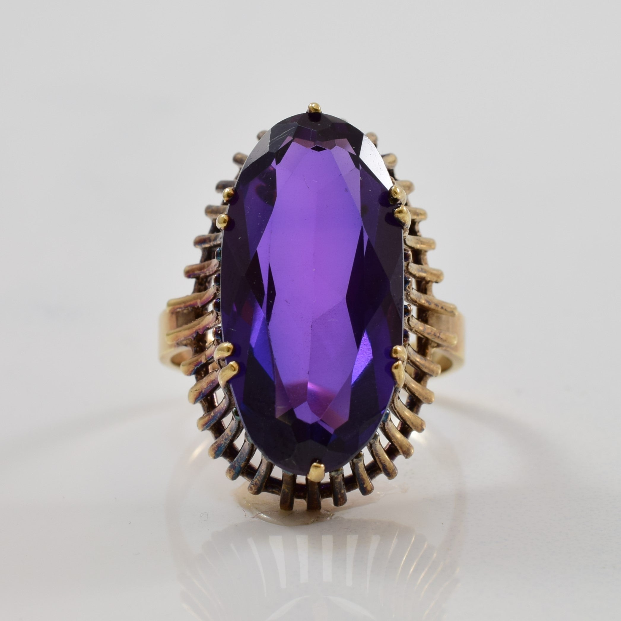 Violet Sapphire Cocktail Ring | 14.00ct | SZ 7.5 |