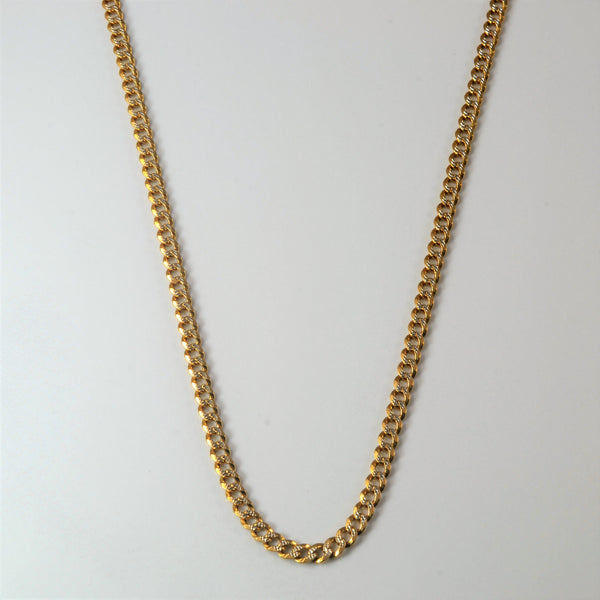 22k Two Tone Gold Cuban Link Chain | 26