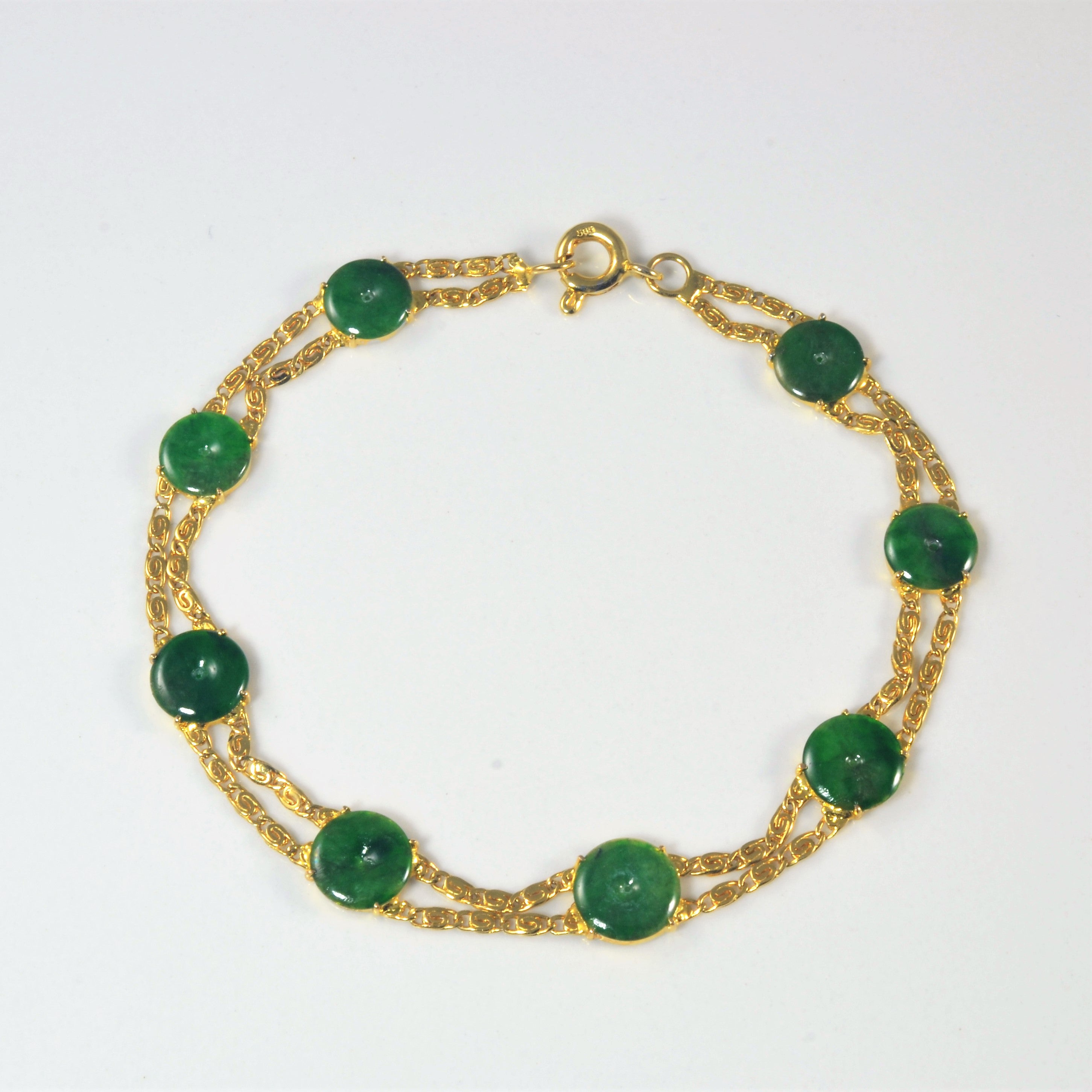 Jade Donut Bracelet | 2.50ctw | 6.5" |