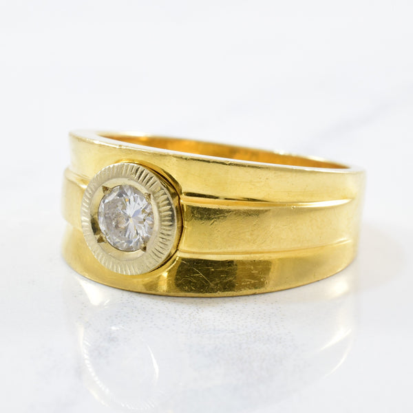 Custom Bezel Set Diamond Ring | 0.33ct | SZ 8.5 |