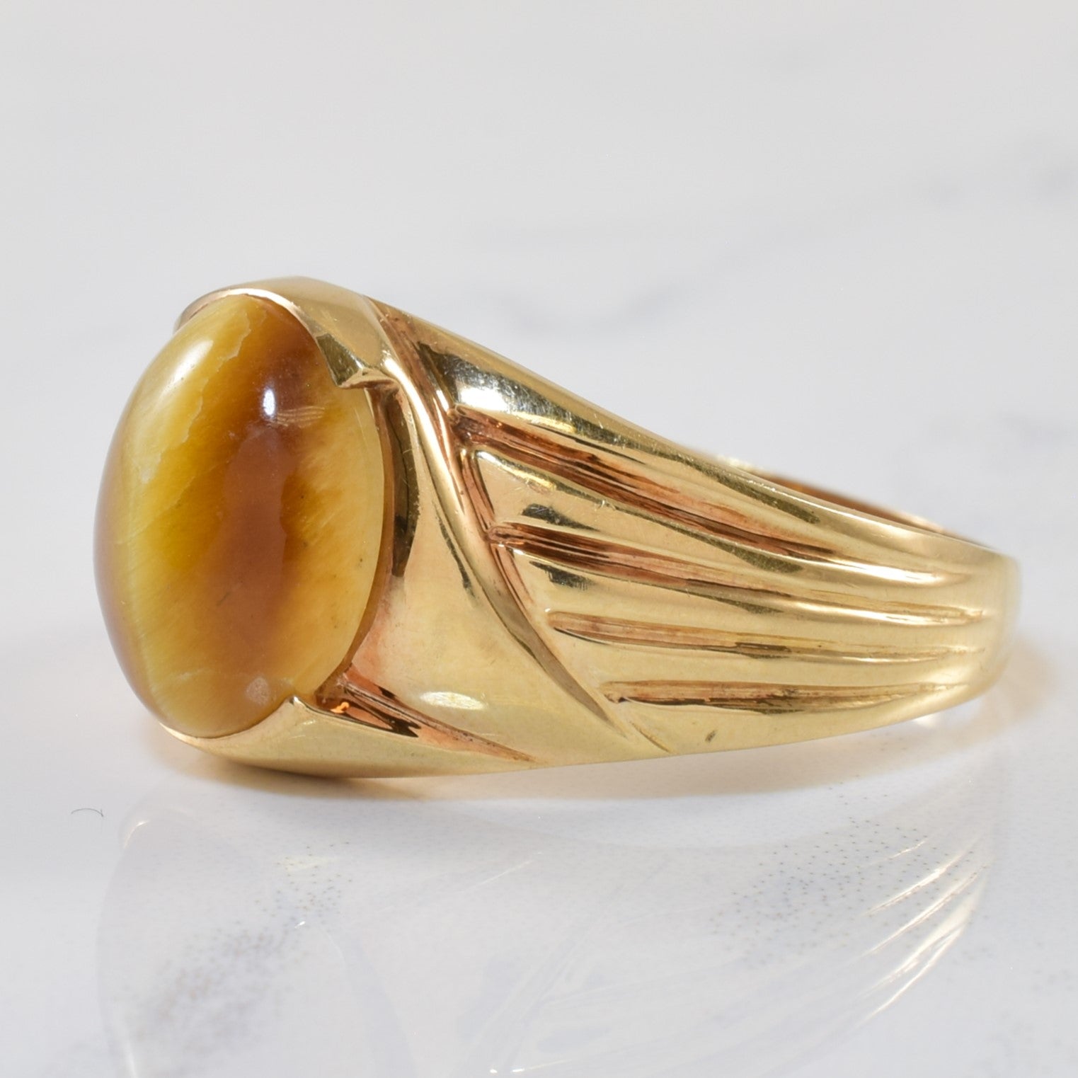 Tapered Tigers Eye Ring | 3.50ct | SZ 10.75 |