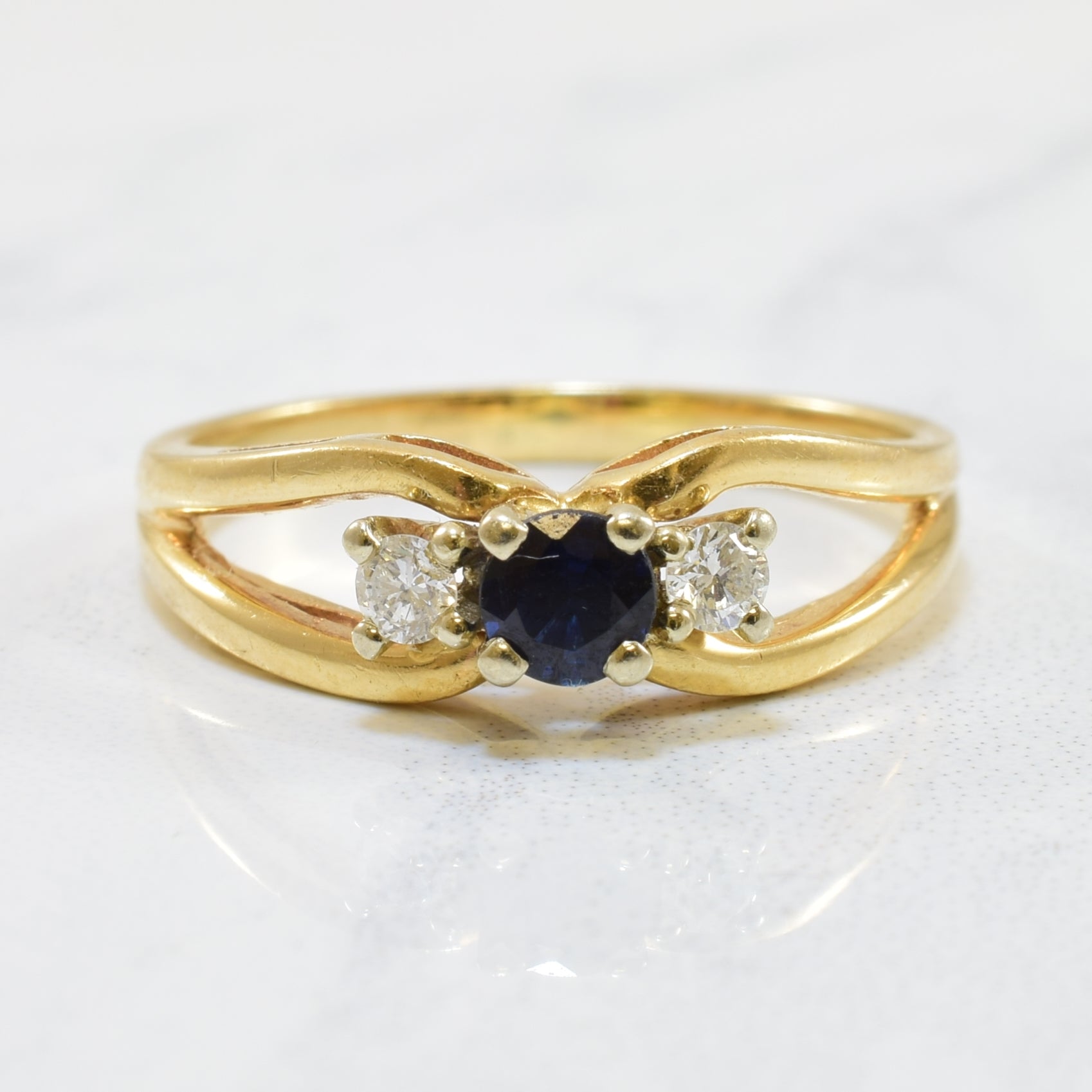 'Birks' Sapphire & Diamond Ring | 0.28ct, 0.10ctw | SZ 7.25 |
