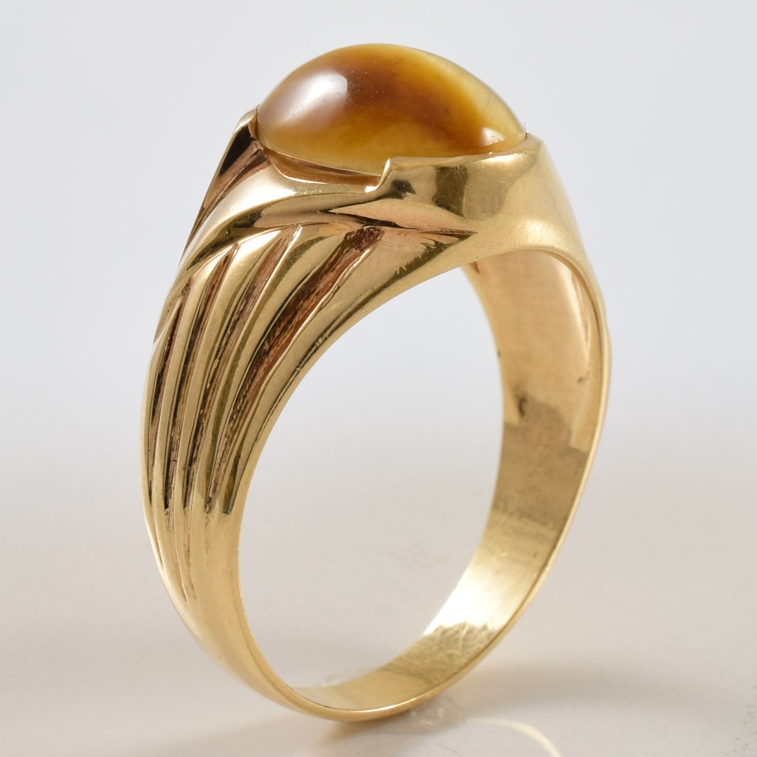 Tapered Tigers Eye Ring | 3.50ct | SZ 10.75 |