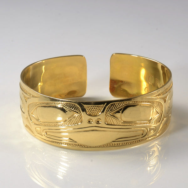 Yellow Gold Indigenous Frog Cuff |